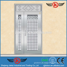 JK-SS9068 porta de entrada de segurança de aço expansível um e meio design de porta
